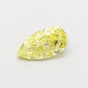 0.72ct PEAR Fancy Intense Yellow VS1 Coloured Lab diamond