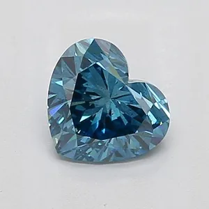 1.02ct HEART Fancy Vivid Blue SI1 Coloured Lab diamond