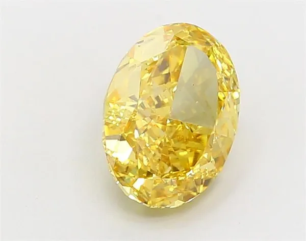1.09ct OVAL Fancy Vivid Yellow VS2 Coloured Lab diamond