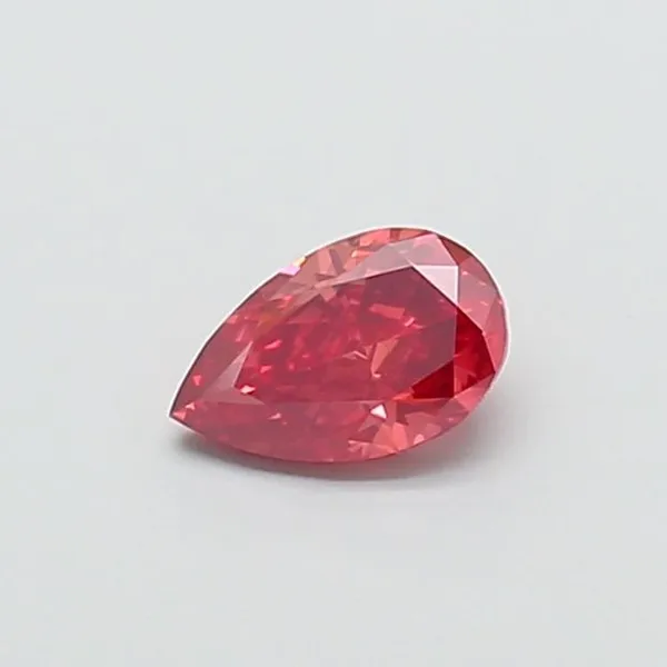 0.77ct PEAR Fancy Vivid Pink VS2 Coloured Lab diamond