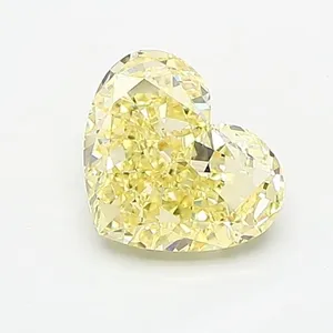 1.03ct HEART Fancy Yellow VS1 Coloured Lab diamond