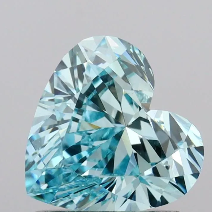 1.03ct HEART Fancy Blue VVS2 Coloured Lab diamond