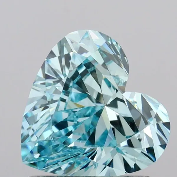 1.03ct HEART Fancy Blue VVS2 Coloured Lab diamond