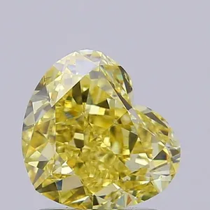 1.56ct HEART Fancy Intense Yellow VS1 Coloured Lab diamond