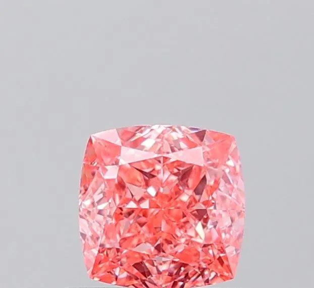 1.04ct CUSHION Fancy Vivid Pink VVS2 Coloured Lab diamond