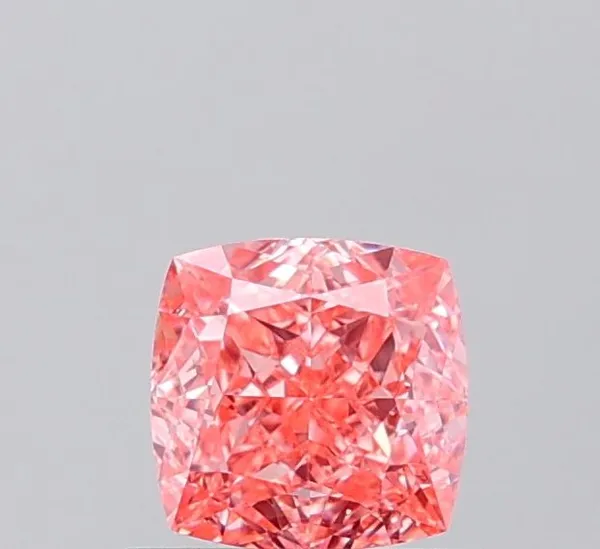 1.04ct CUSHION Fancy Vivid Pink VVS2 Coloured Lab diamond