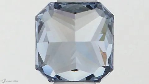 0.45ct RADIANT Fancy Vivid Blue VS2 Coloured Lab diamond