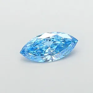 1.03ct MARQUISE Fancy Vivid Blue VVS2 Coloured Lab diamond