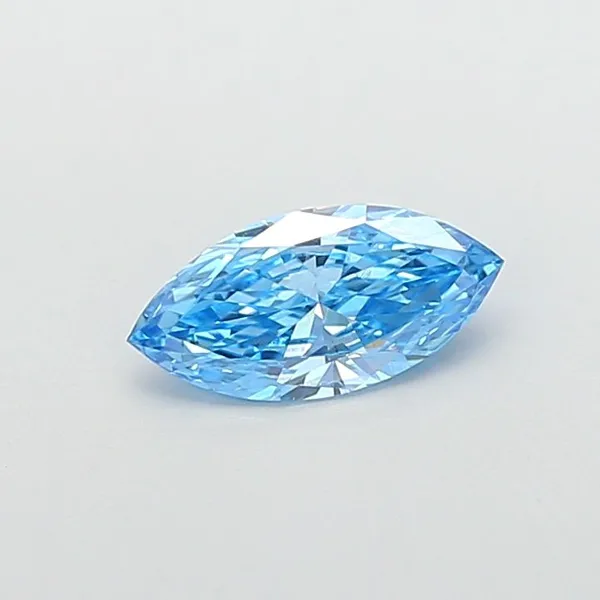 1.03ct MARQUISE Fancy Vivid Blue VVS2 Coloured Lab diamond