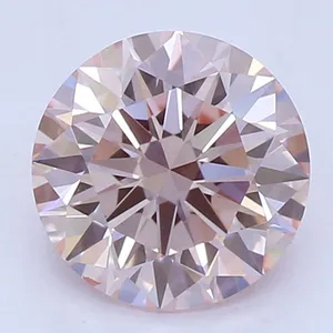 0.73ct ROUND Fancy Intense Pink VS1 Coloured Lab diamond