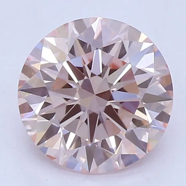 0.73ct ROUND Fancy Intense Pink VS1 Coloured Lab diamond