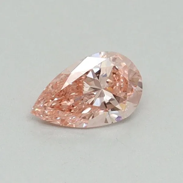 0.31ct PEAR Fancy Vivid Pink VS2 Coloured Lab diamond