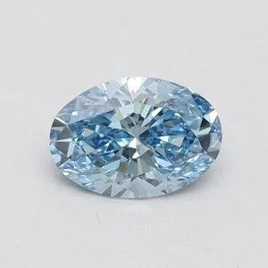 0.52ct OVAL Fancy Vivid Blue VS2 Coloured Lab diamond