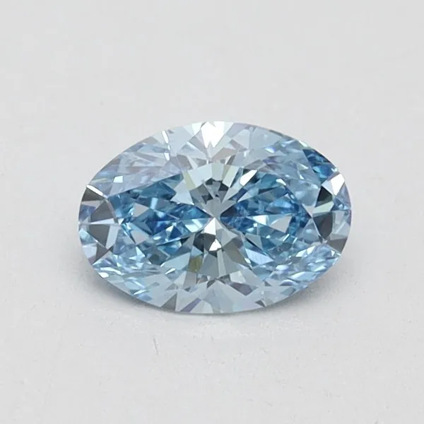 0.52ct OVAL Fancy Vivid Blue VS2 Coloured Lab diamond