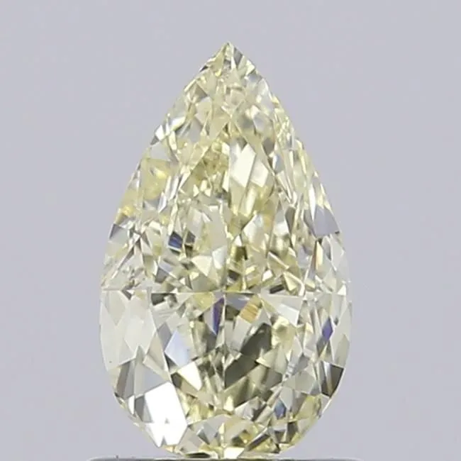 0.98ct PEAR Fancy Light Yellow VS1 Coloured Lab diamond