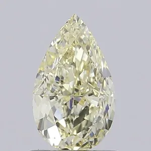 0.98ct PEAR Fancy Light Yellow VS1 Coloured Lab diamond