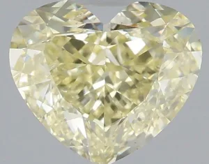 1.04ct HEART Fancy Light Yellow VS1 Coloured Lab diamond