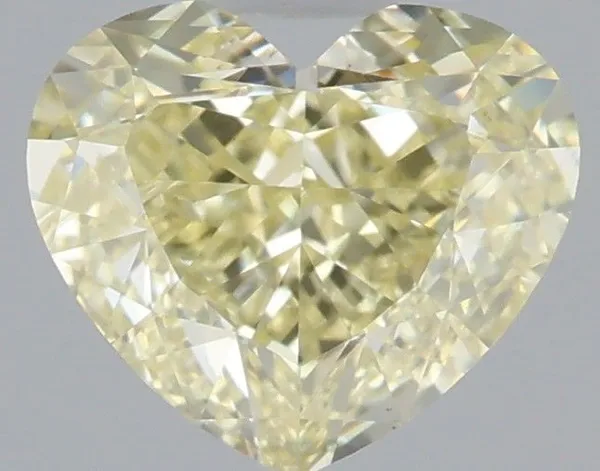 1.04ct HEART Fancy Light Yellow VS1 Coloured Lab diamond