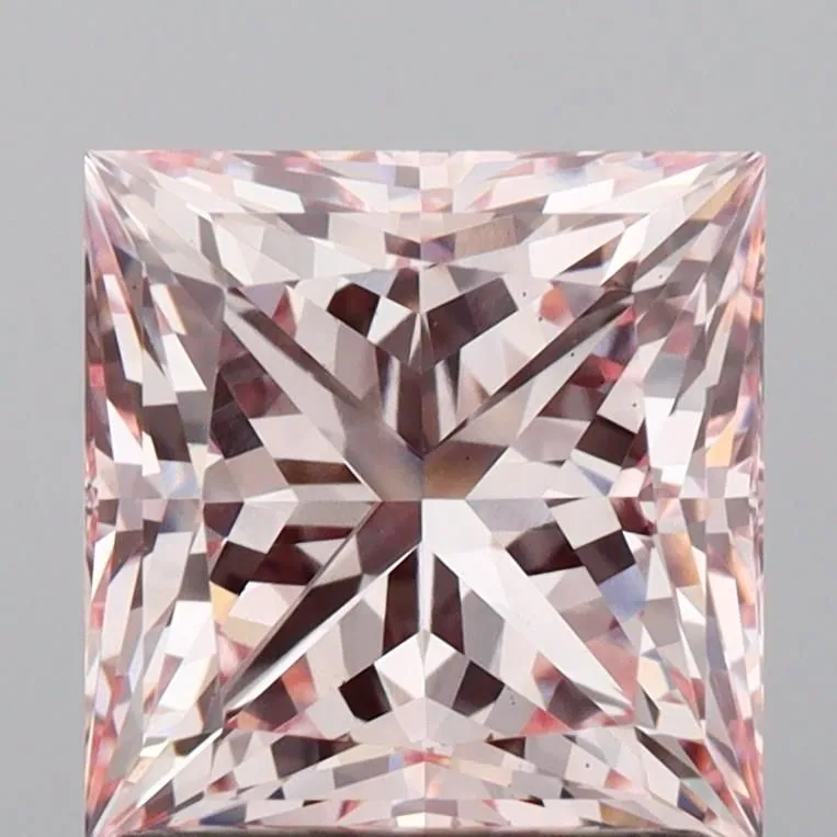 2.06ct PRINCESS Fancy Intense Pink VS1 Coloured Lab diamond