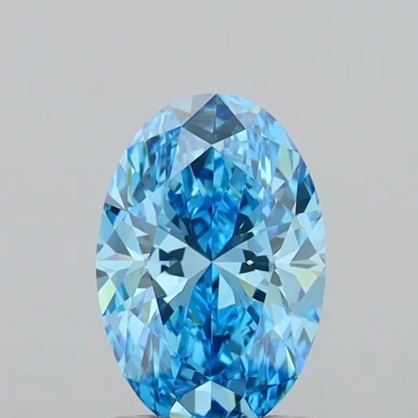 1.08ct OVAL Fancy Vivid Blue VVS2 Coloured Lab diamond