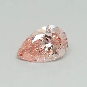 0.3ct PEAR Fancy Vivid Pink SI1 Coloured Lab diamond