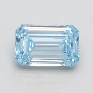 1.03ct EMERALD Fancy Intense Blue VS1 Coloured Lab diamond