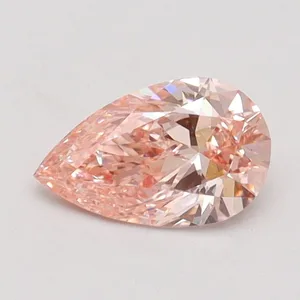 0.58ct PEAR Fancy Intense Pink VS1 Coloured Lab diamond