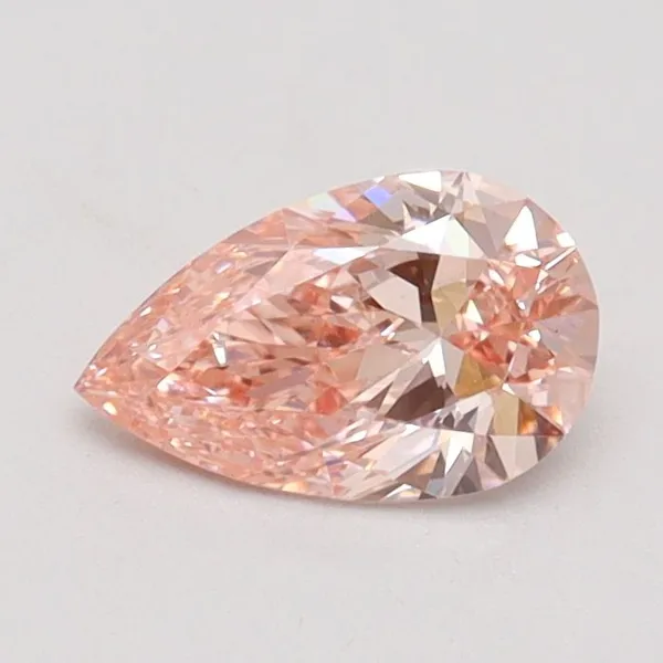 0.58ct PEAR Fancy Intense Pink VS1 Coloured Lab diamond