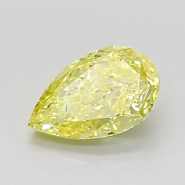 0.83ct PEAR Fancy Yellow VS2 Coloured Lab diamond