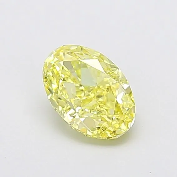 1.09ct OVAL Fancy Intense Yellow VS1 Coloured Lab diamond