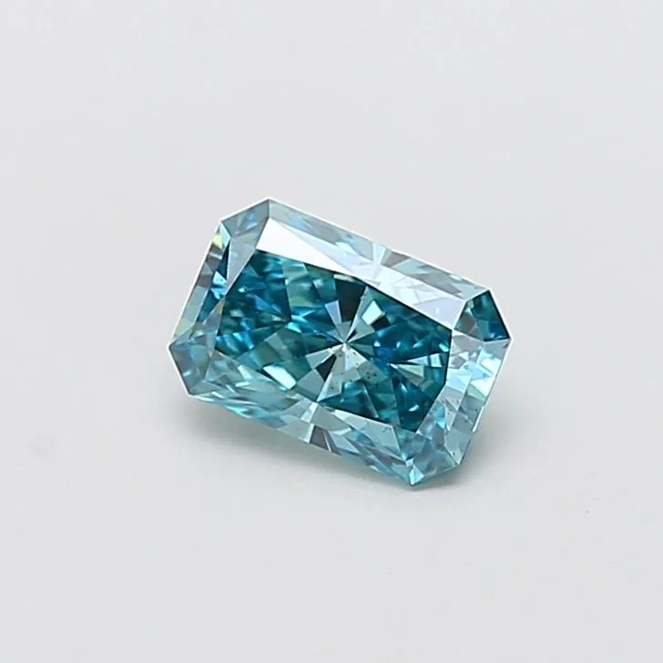 1.02ct RADIANT Fancy Vivid Green Blue VS2 Coloured Lab diamond