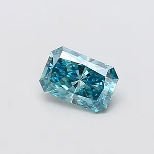 1.02ct RADIANT Fancy Vivid Green Blue VS2 Coloured Lab diamond