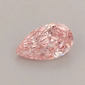 0.48ct PEAR Fancy Vivid Pink VS1 Coloured Lab diamond