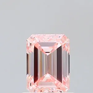 1.01ct EMERALD Fancy Intense Pink VVS2 Coloured Lab diamond