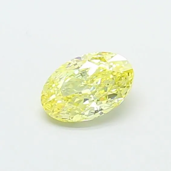 0.91ct OVAL Fancy Intense Yellow VS1 Coloured Lab diamond