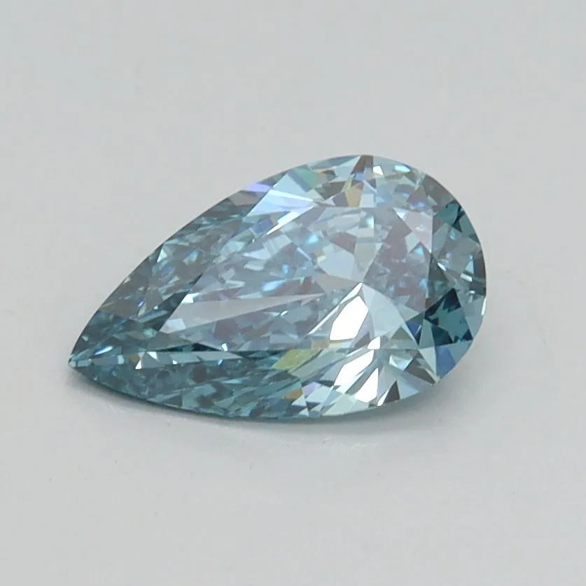0.70ct PEAR Fancy Vivid Blue VS1 Coloured Lab diamond