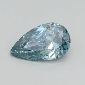 0.7ct PEAR Fancy Vivid Blue VS1 Coloured Lab diamond