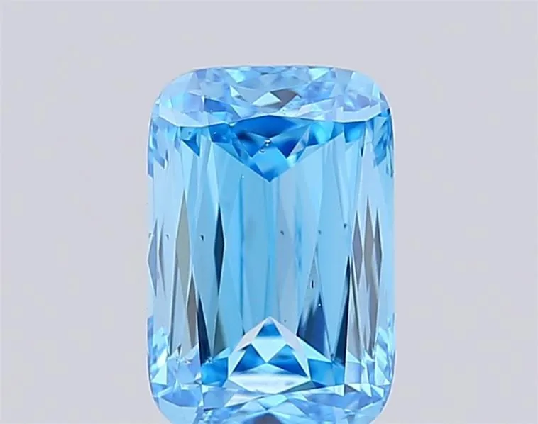 1.03ct CUSHION Fancy Vivid Blue VS2 Coloured Lab diamond