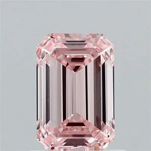 1.03ct EMERALD Fancy Intense Pink VVS2 Coloured Lab diamond