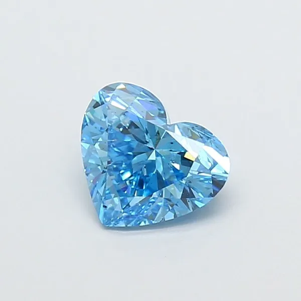 1.01ct HEART Fancy Vivid Blue SI1 Coloured Lab diamond