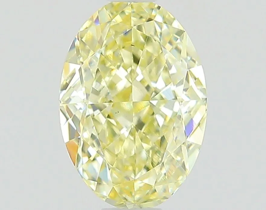 1.01ct OVAL Fancy Light Yellow VS2 Coloured Lab diamond