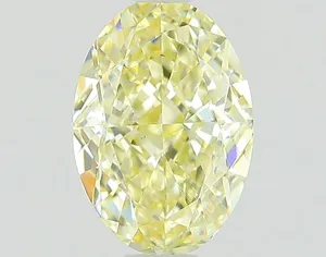 1.01ct OVAL Fancy Light Yellow VS2 Coloured Lab diamond