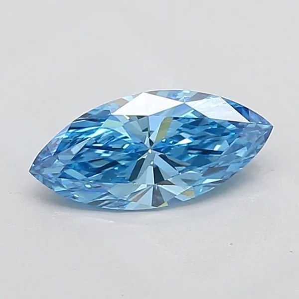 1.02ct MARQUISE Fancy Vivid Blue VS1 Coloured Lab diamond