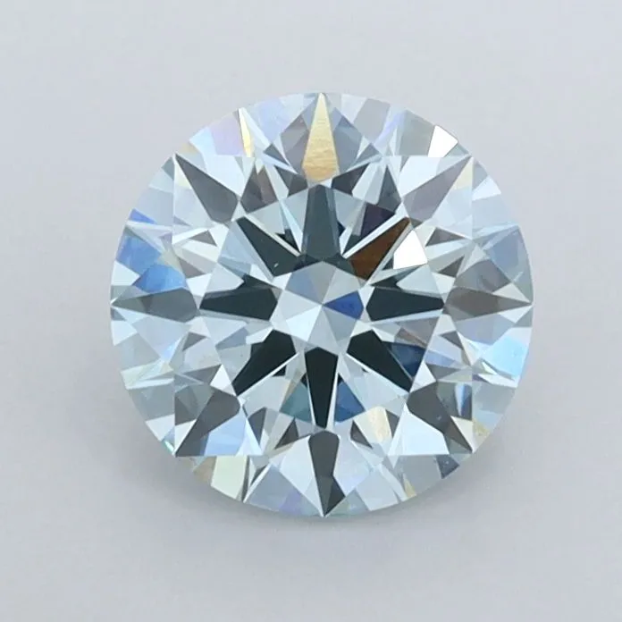1.02ct ROUND Fancy Blue VVS2 Coloured Lab diamond