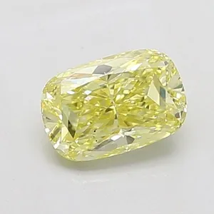 1.02ct CUSHION Fancy Intense Yellow SI1 Coloured Lab diamond