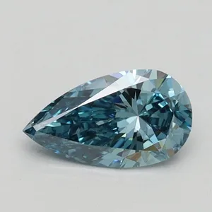 0.5ct PEAR Fancy Vivid Blue VS1 Coloured Lab diamond