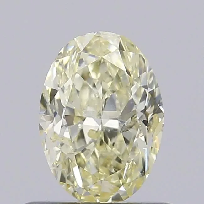 0.70ct OVAL Fancy Light Yellow SI2 Coloured Lab diamond
