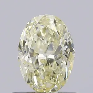 0.7ct OVAL Fancy Light Yellow SI2 Coloured Lab diamond