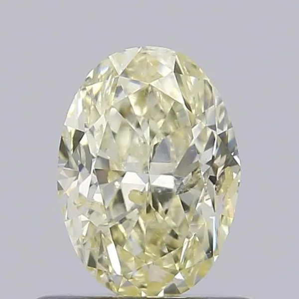 0.7ct OVAL Fancy Light Yellow SI2 Coloured Lab diamond