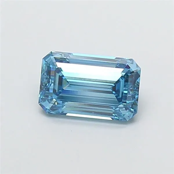 1.50ct EMERALD Fancy Vivid Blue VS1 Coloured Lab diamond